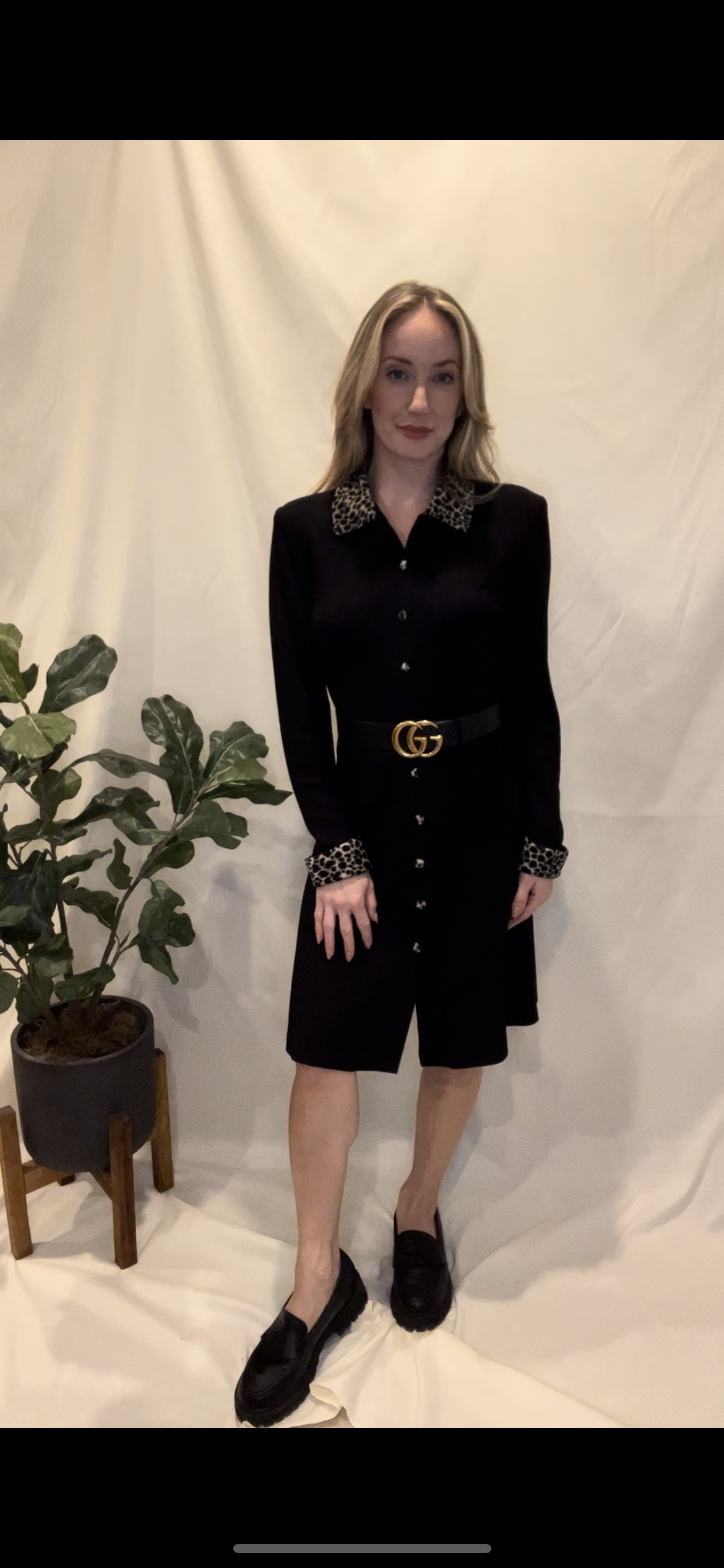 Cheetah Button Down Dress, 1990s | $25