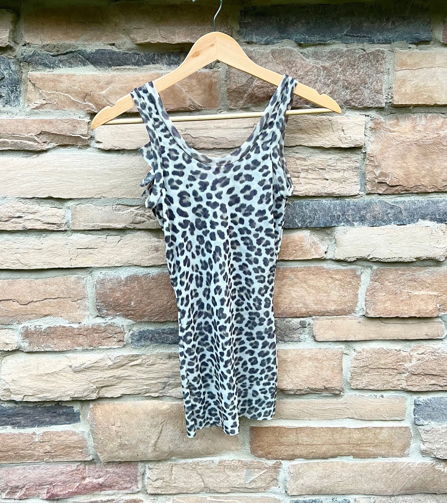 Leopard Flower Appliqué Top
