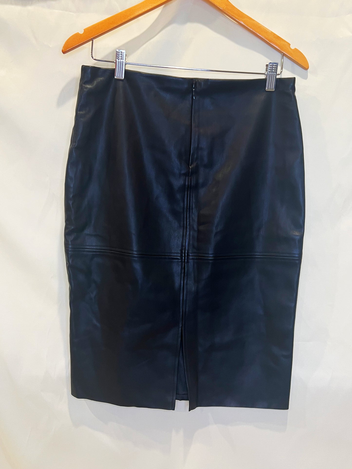 Vegan Leather Midi Skirt | $42