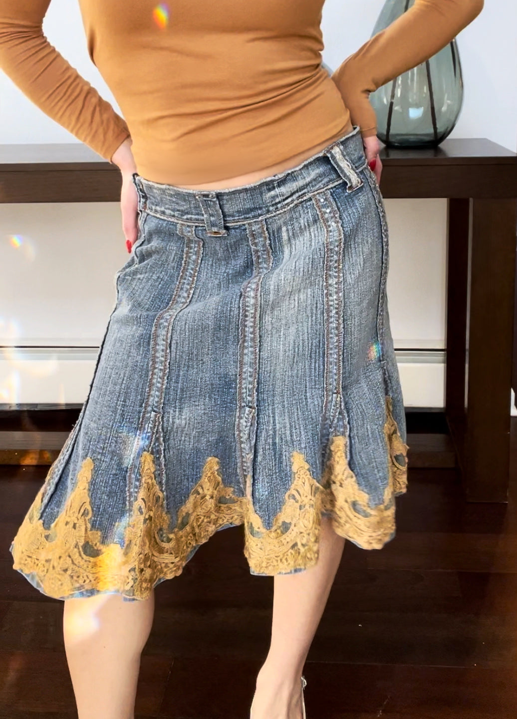 Turbo Jeans Skirt, Early 2000s | $35