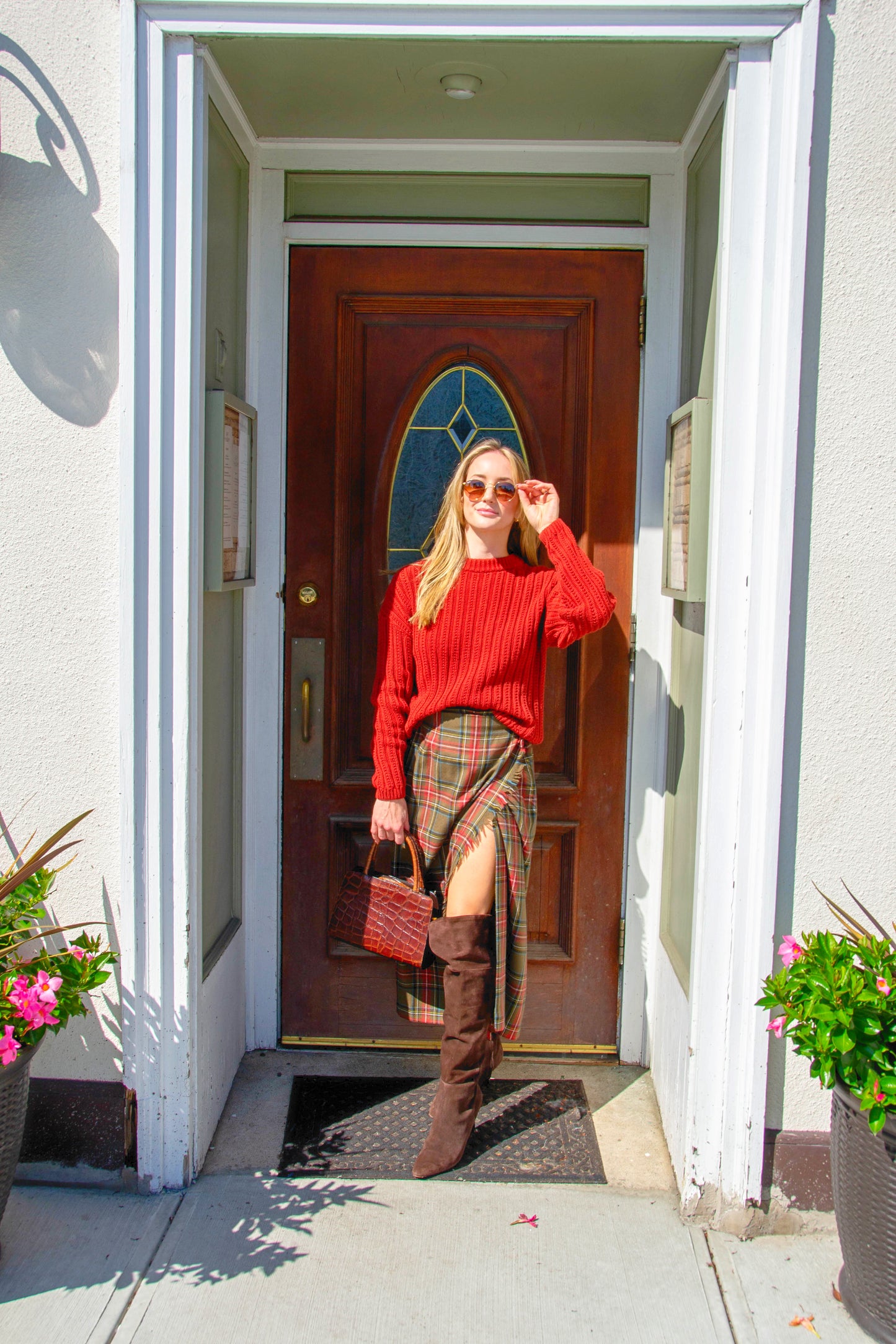 Rafaella Plaid Maxi Skirt, 1990s