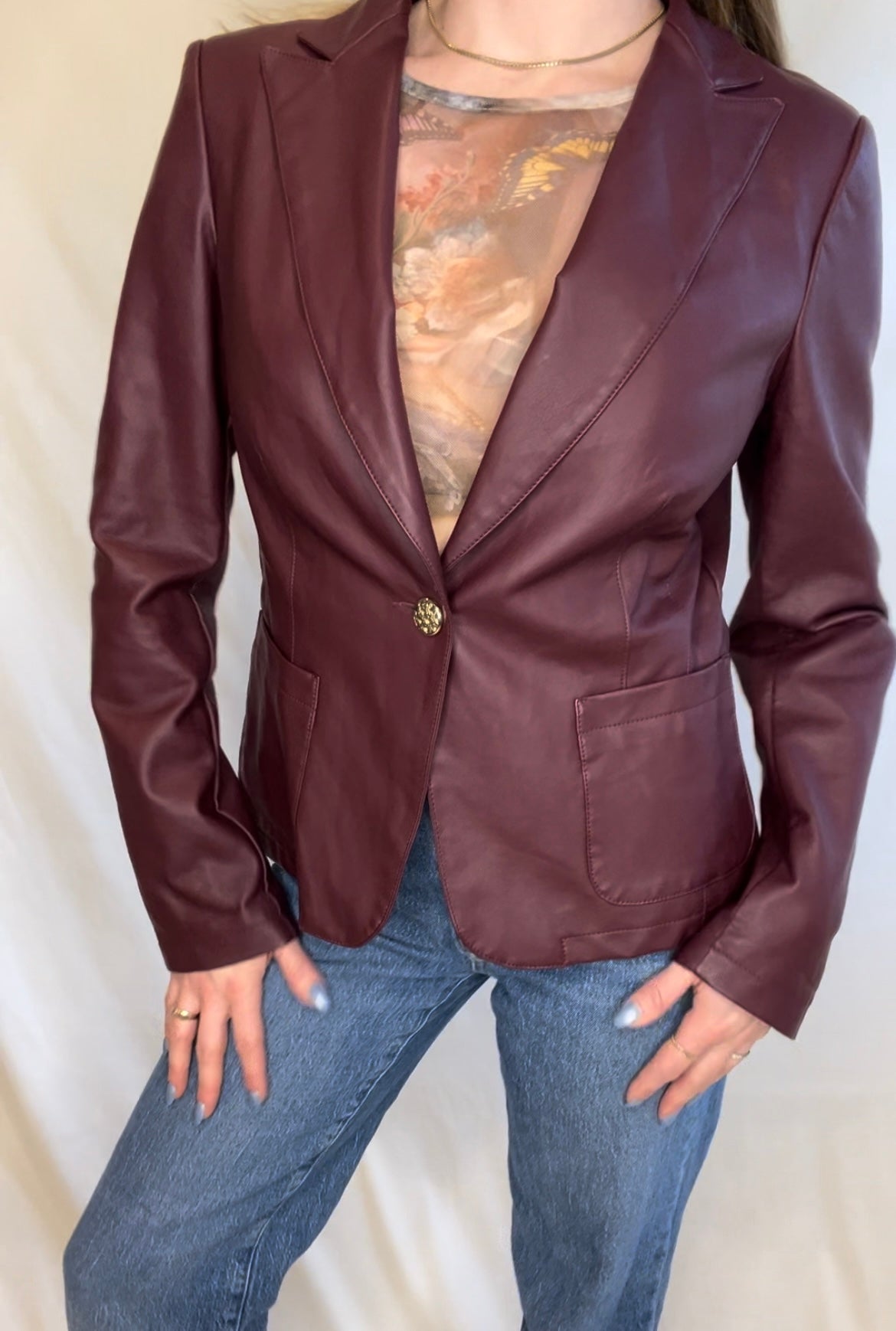 Vegan Leather Blazer | 50% OFF