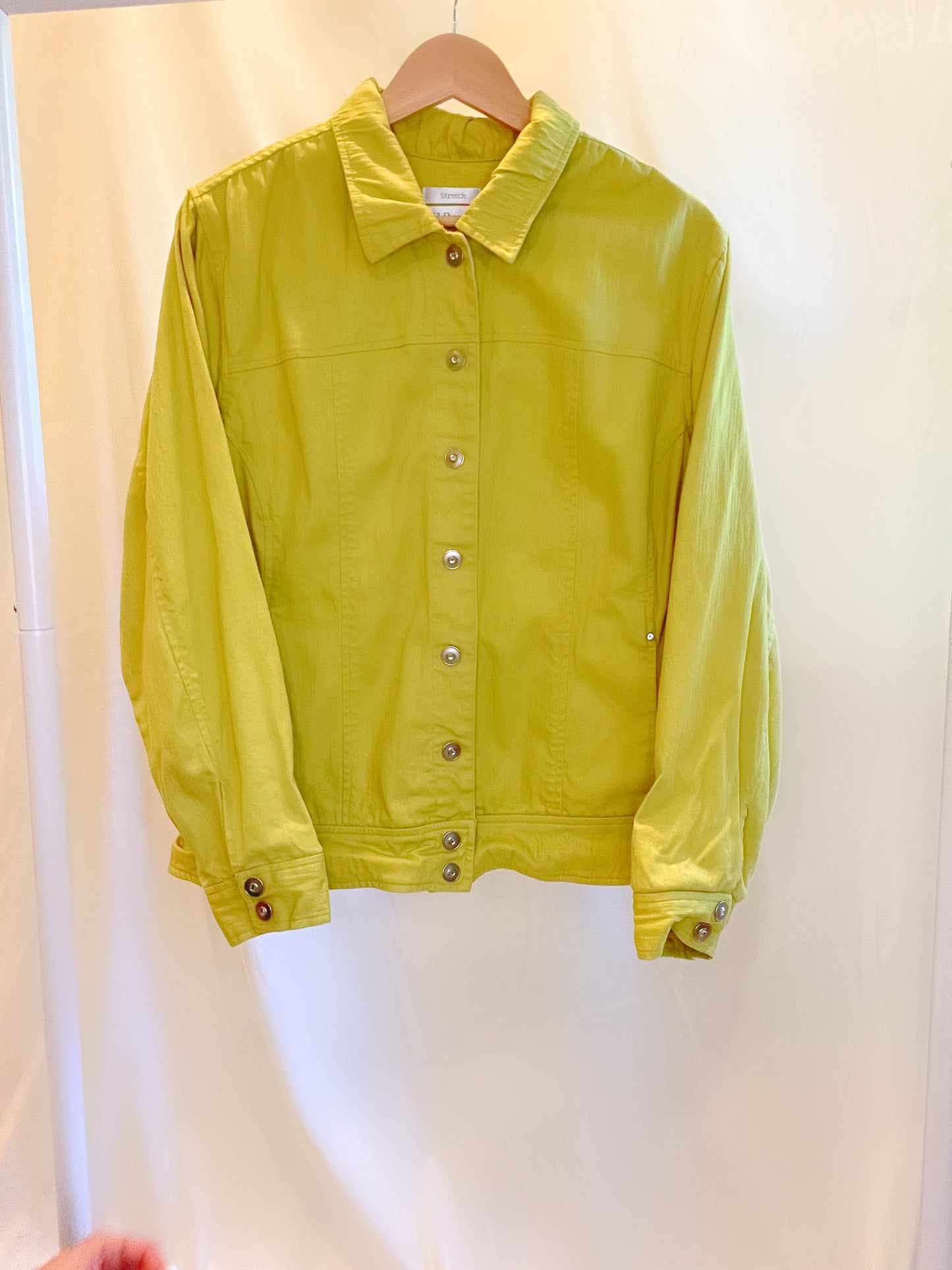 Lime Denim Jacket, 1990s | $25