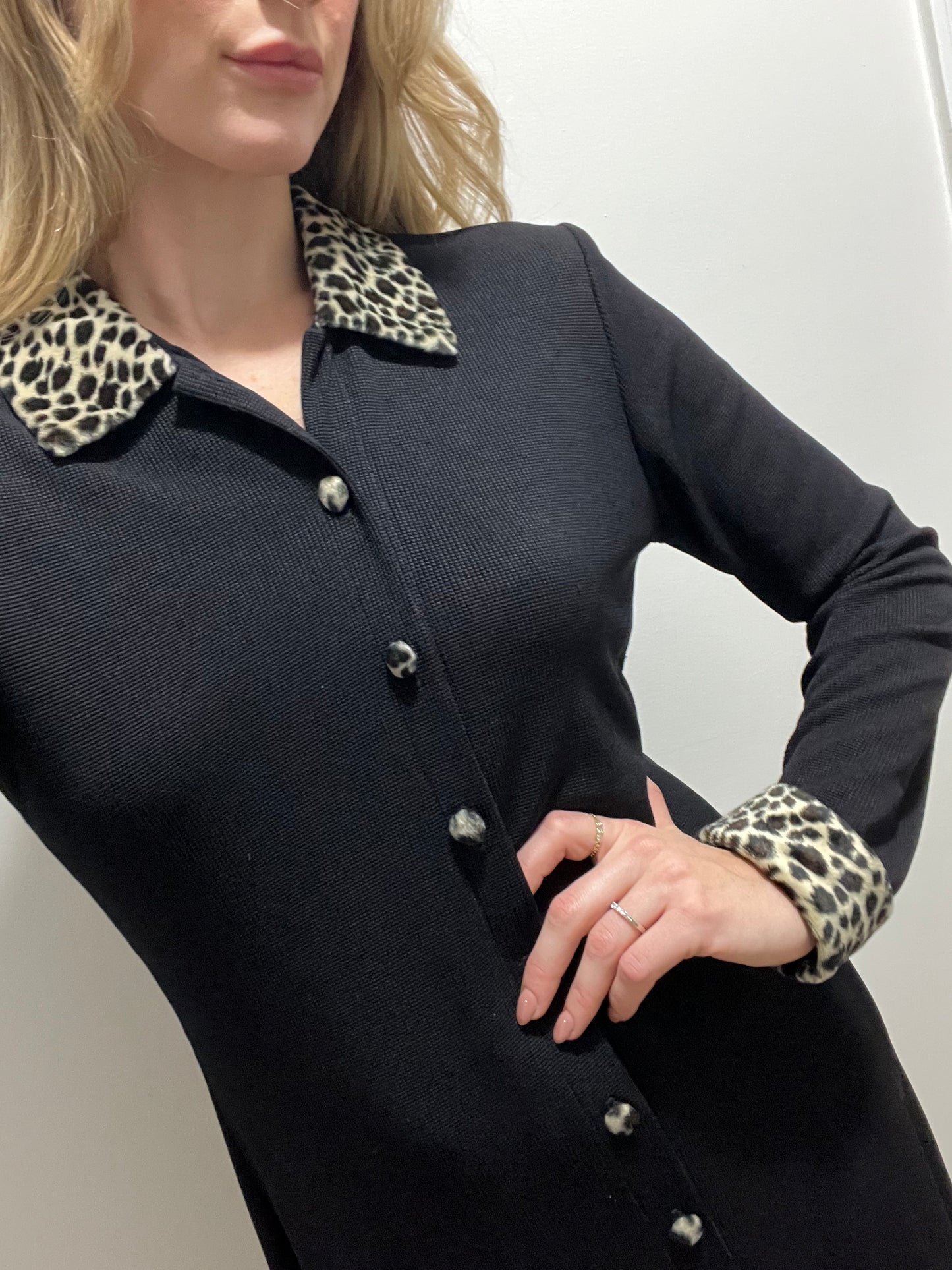 Cheetah Button Down Dress, 1990s | $25