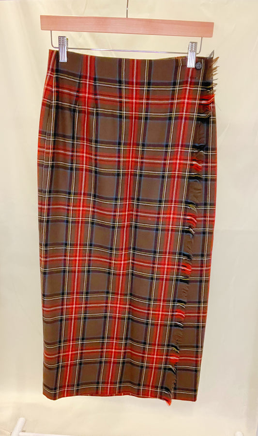 Rafaella Plaid Maxi Skirt, 1990s