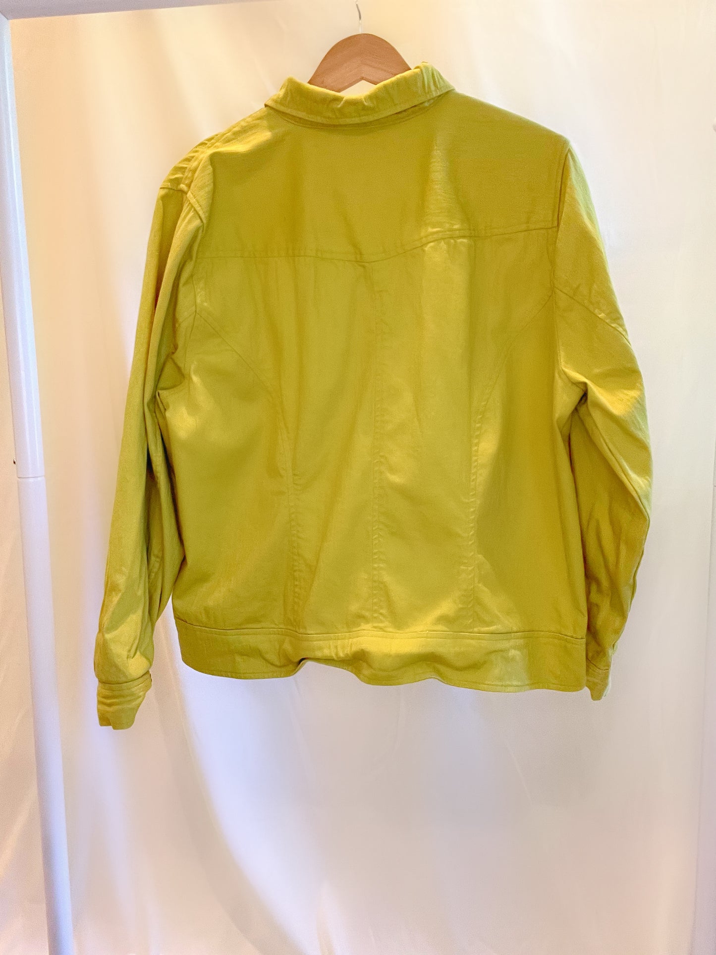 Lime Denim Jacket, 1990s | $25