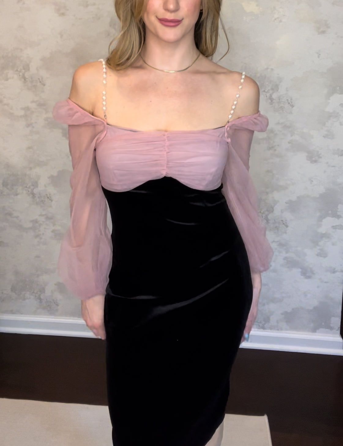 Organza Velvet Midi Dress | $38