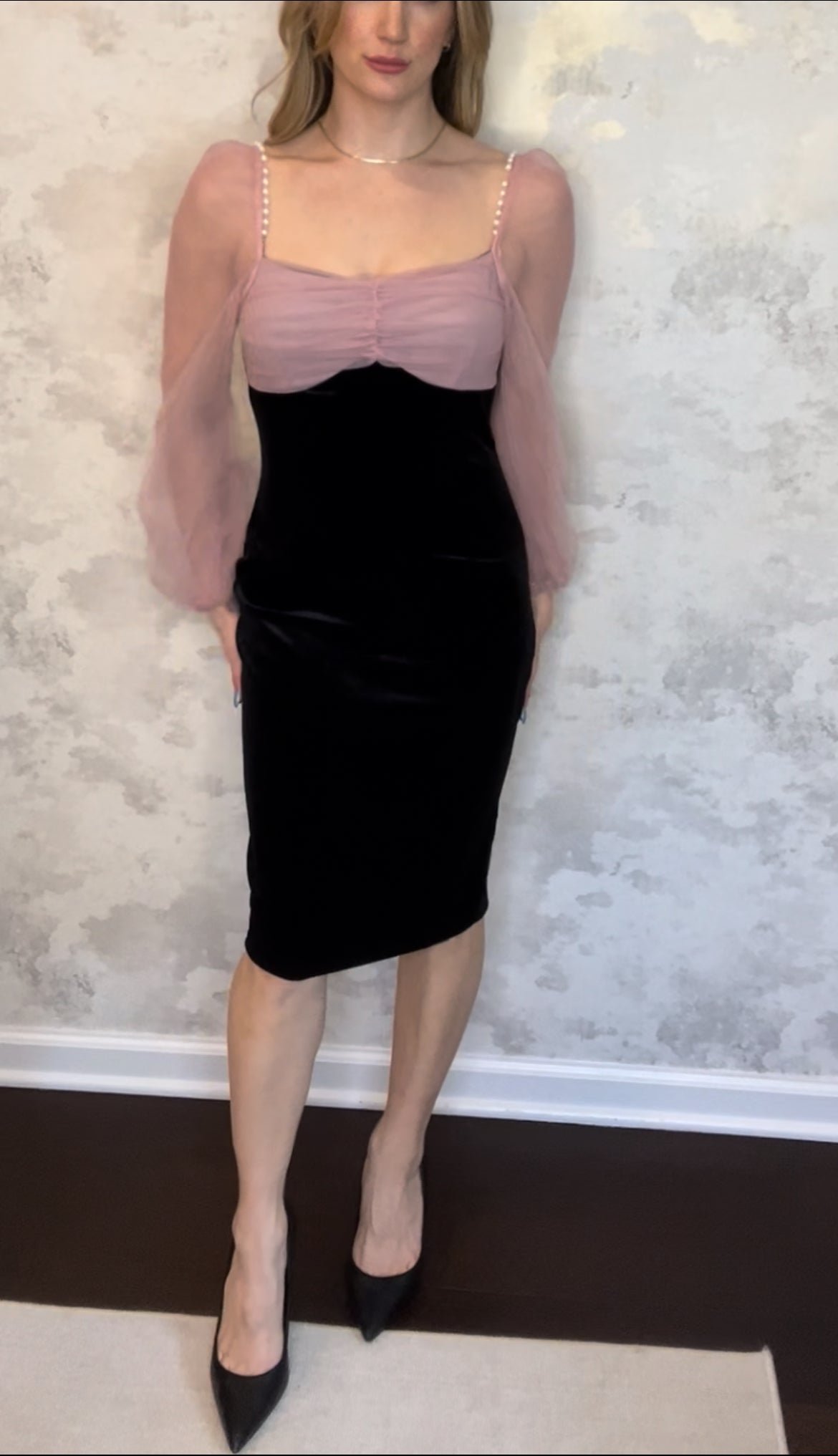 Organza Velvet Midi Dress | $38